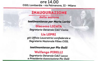 Una sede Anpi a Milano intitolata a Pio Galli. Sarà inaugurata lunedì 11 giugno