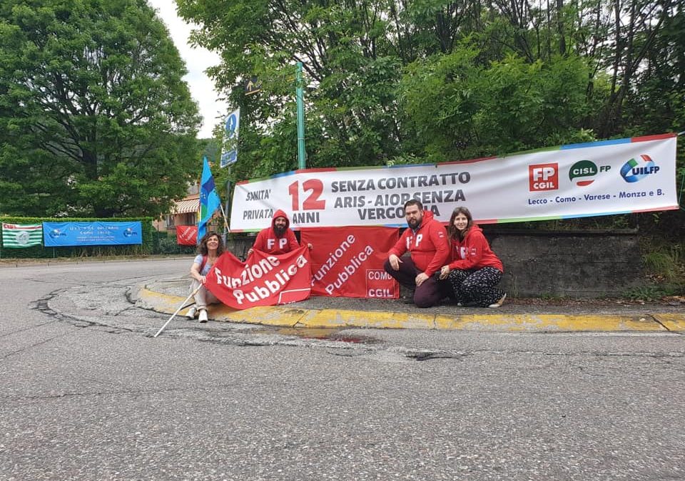 Funzione pubblica al Giro d’Italia per denunciare la situazione dei lavoratori della sanità privata