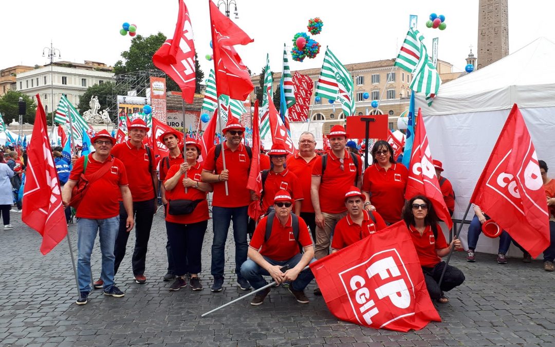 Fp Cgil Lecco a Roma per la manifestazione nazionale del pubblico impiego