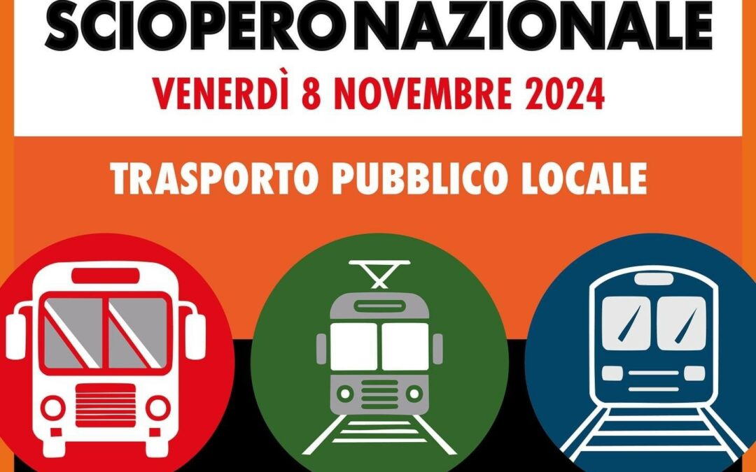 FILT, SCIOPERO NAZIONALE DI 24 ORE DEL TRASPORTO PUBBLICO LOCALE