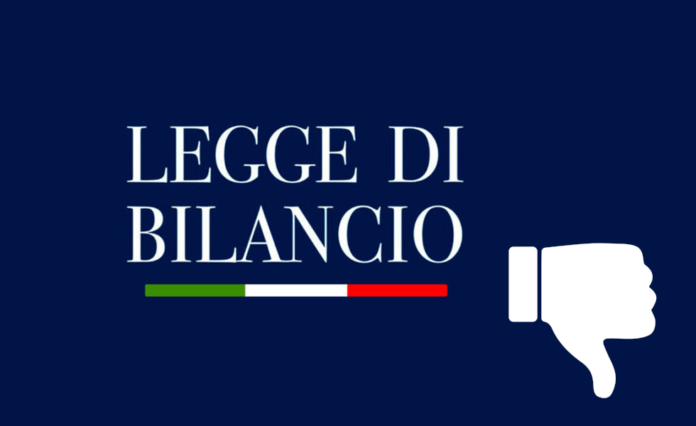 LEGGE DI BILANCIO 2026: GIUDIZIO COMPLESSIVAMENTE NEGATIVO